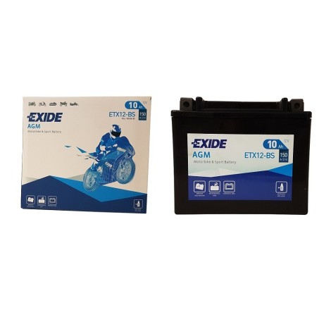 EXIDE AGM ETX12-BS 12v 10Ah 150A Оригінал