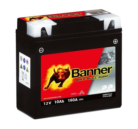 Banner Bike Bull Agm 51012 YTX12-BS 12v 10Ah 160A