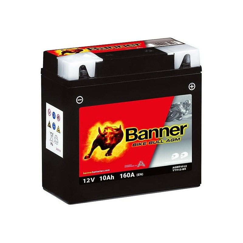Banner Bike Bull Agm 51012 YTX12-BS 12v 10Ah 160A