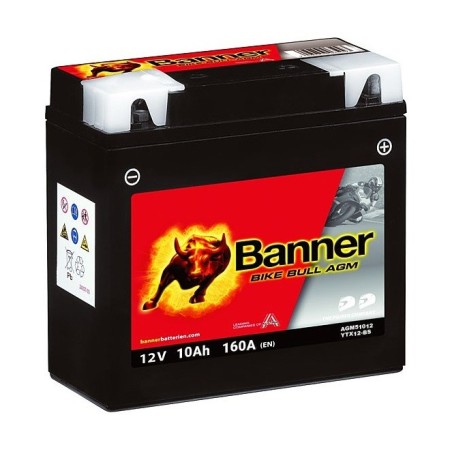 Banner Bike Bull Agm 51012 YTX12-BS 12v 10Ah 160A