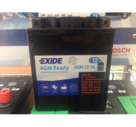 EXIDE AGM 12-14 12v 12Ah 210A