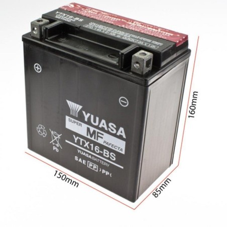 YUASA YTX16-BS 12v 14Ah 230A