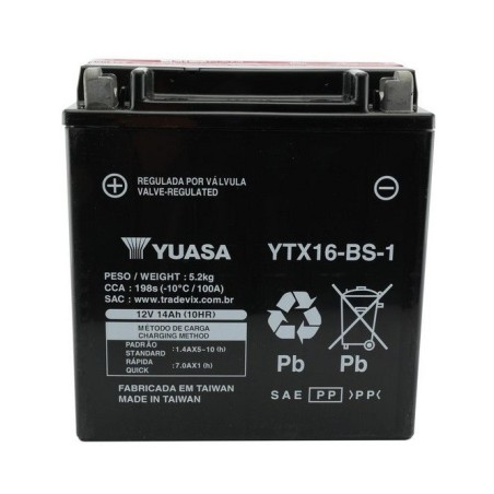 YUASA YTX16-BS-1 12v 14Ah 230A