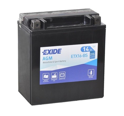 EXIDE ETX16-BS 12v 14Ah 215A