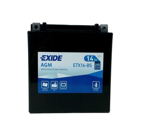 Exide ETX16-BS 12v 14Ah 215A