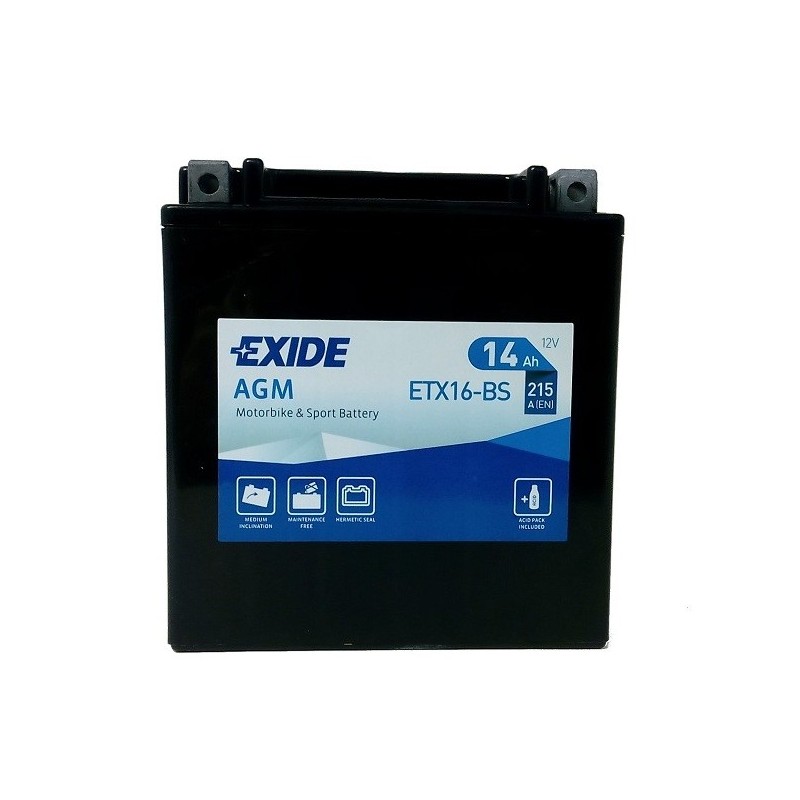Exide ETX16-BS 12v 14Ah 215A