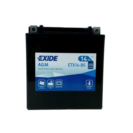 Exide ETX16-BS 12v 14Ah 215A