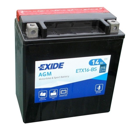 Exide ETX16-BS 12v 14Ah 215A