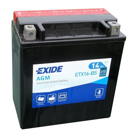 Exide ETX16-BS 12v 14Ah 215A