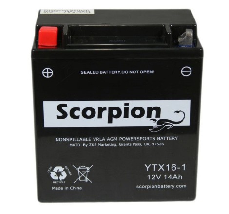 Scorpion YTX16-BS-1 12v 14Ah 215A