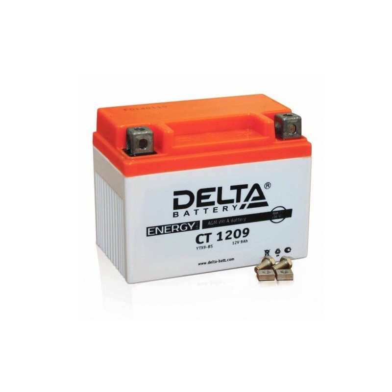 Мото аккумулятор Delta CT 1209 YTX9-BS 12v 9Ah 135A