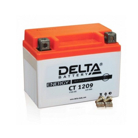 Мото аккумулятор Delta CT 1209 YTX9-BS 12v 9Ah 135A