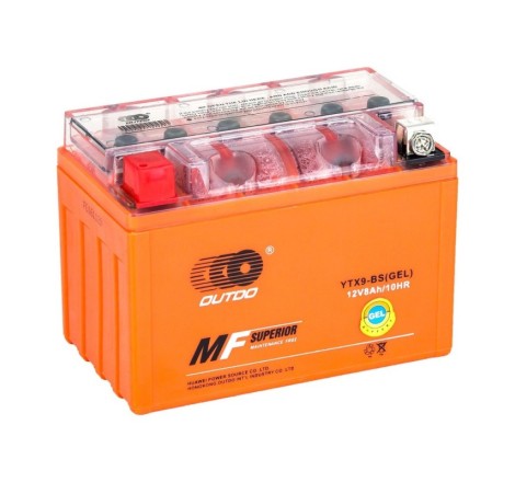 Гелевый Мото OUTDO YTX9-BS 12v 8Ah 135A