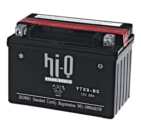 Мото аккумулятор hi-Q ytx9-bs 12v 9аh 135a