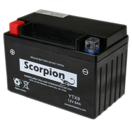 Мото аккумулятор Scorpion YTX9-BS 12v 9аh 135A
