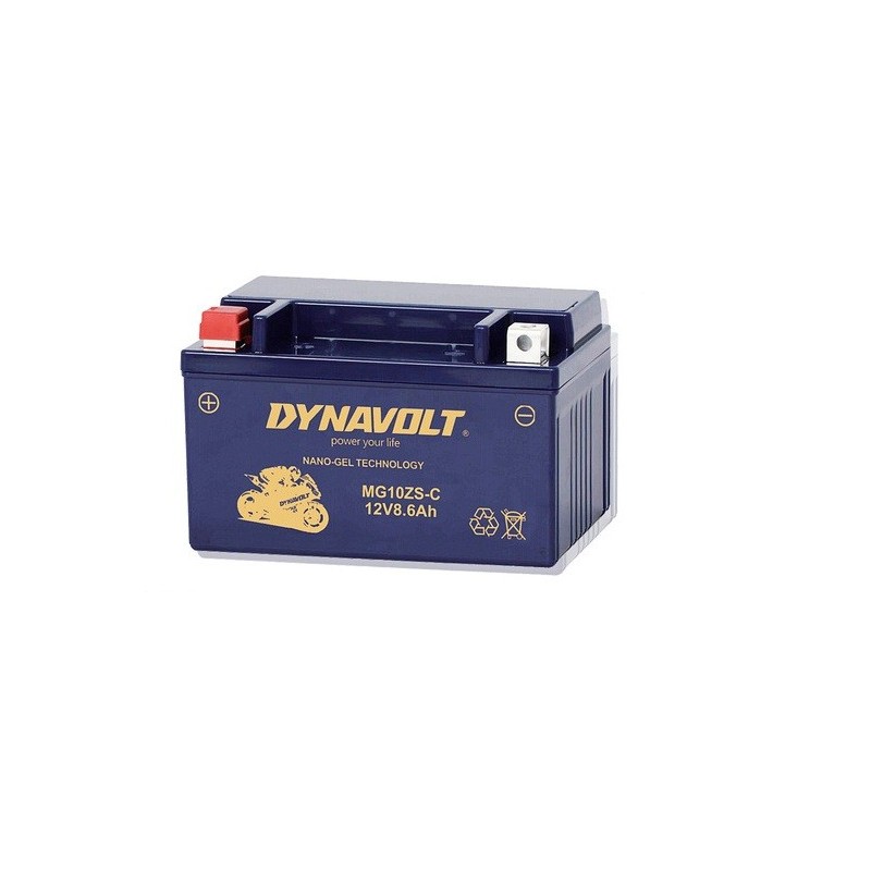 Мото аккумулятор DYNAVOLT MG10ZS-C 12v 8.6Ah 190A