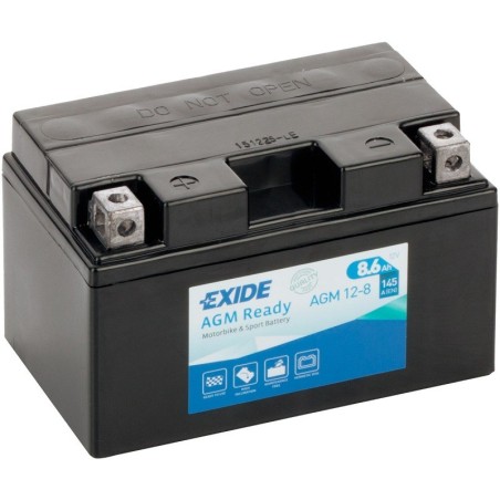 Мото аккумулятор Exide AGM 12-8 12v 8.6Ah 145A ОРИГИНАЛ