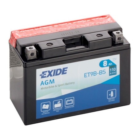 Мото акумулятор EXIDE ET9B-BS 12v 8Ah110A