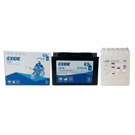 Мото акумулятор EXIDE ET9B-BS 12v 8Ah110A