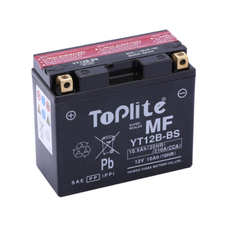 Мото аккумулятор TOPLITE MF YT12B-BS 12v 10.5Ah 210A
