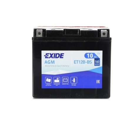 Мото аккумулятор EXIDE AGM ET12B-BS 12v 10Ah 160A Оригинал