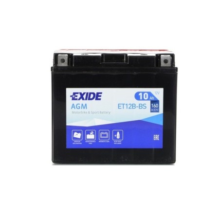 Мото аккумулятор EXIDE AGM ET12B-BS 12v 10Ah 160A Оригинал