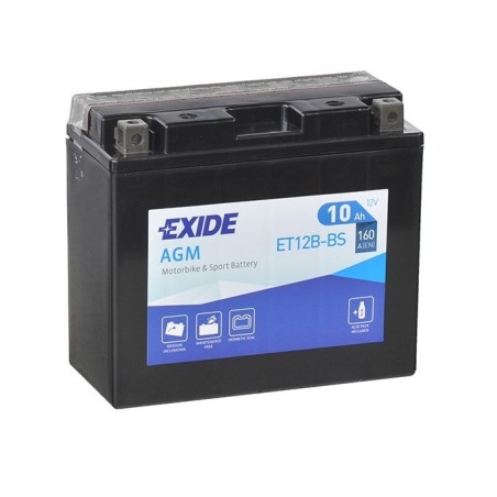 Мото аккумулятор EXIDE AGM ET12B-BS 12v 10Ah 160A Оригинал