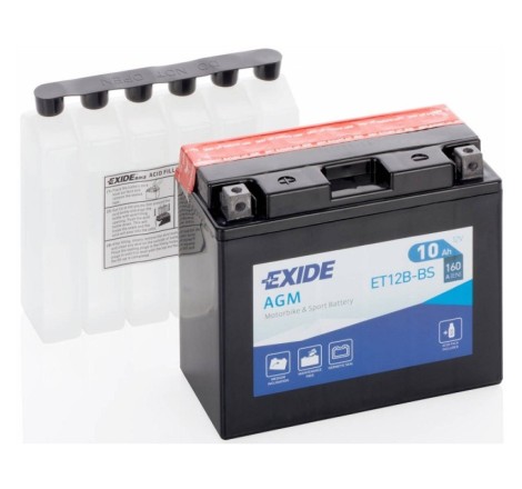 Мото аккумулятор EXIDE AGM ET12B-BS 12v 10Ah 160A Оригинал
