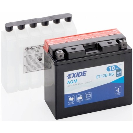 Мото аккумулятор EXIDE AGM ET12B-BS 12v 10Ah 160A Оригинал