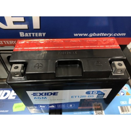 Мото аккумулятор EXIDE AGM ET12B-BS 12v 10Ah 160A Оригинал