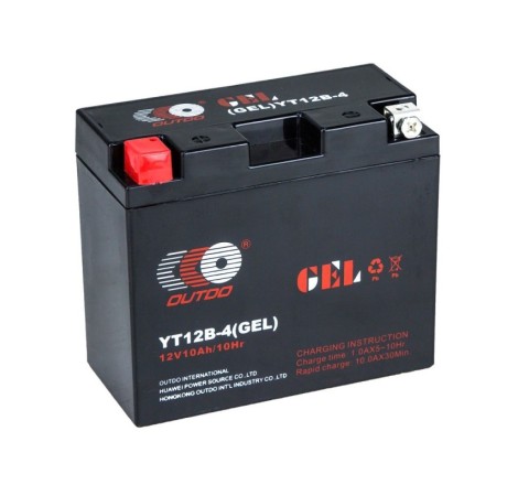 Мото аккумулятор OUTDO YT12B-4 GEL 12v 10Ah 210A