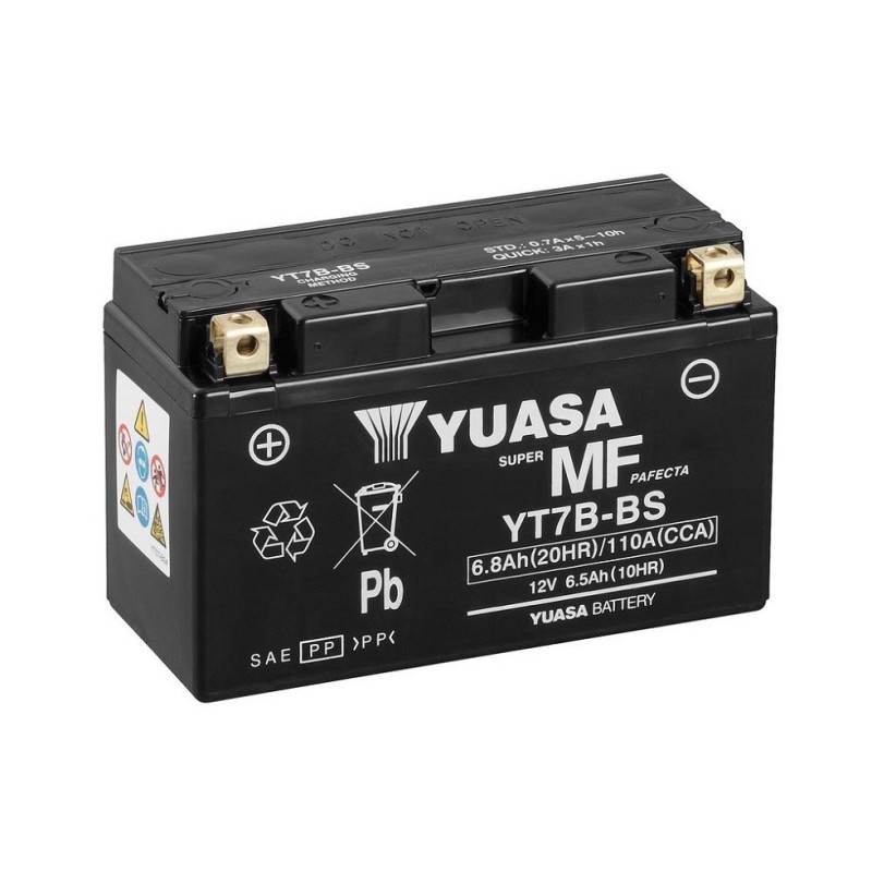 Мото аккумулятор YUASA MF YT7B-BS 12v 6.5Ah 110A