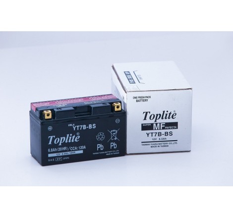 Мото аккумулятор Toplite MF YT7B-BS 12v 6.5Ah 110A