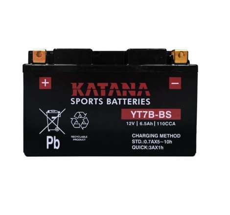 Мото аккумулятор KATANA YT7B-BS 12v 6.5Ah 110A