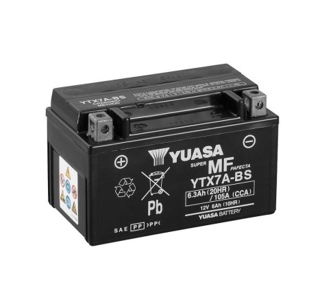 Мото аккумулятор YUASA MF YTX7A-BS 12v 6Ah 105A