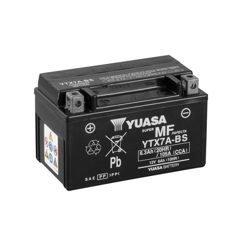 Мото аккумулятор YUASA MF YTX7A-BS 12v 6Ah 105A