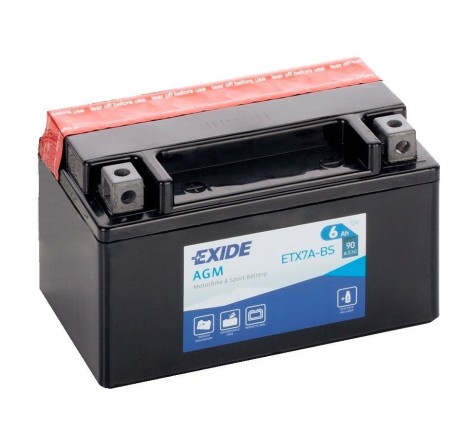 Мото аккумулятор Exide ETX7A-BS 12v 6Ah 90A