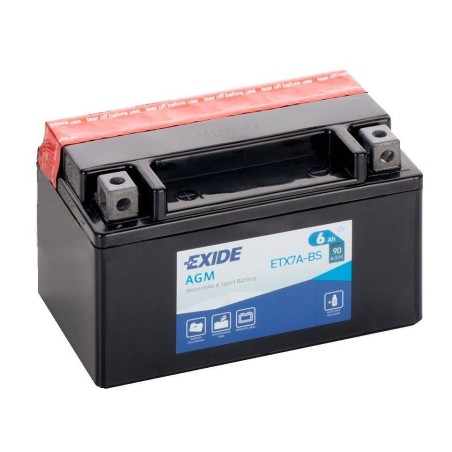 Мото аккумулятор Exide ETX7A-BS 12v 6Ah 90A