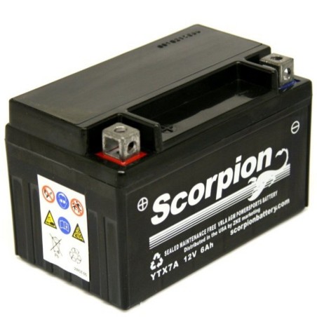 Мото аккумулятор Scorpion YTX7A-BS 12v 6Ah 120A
