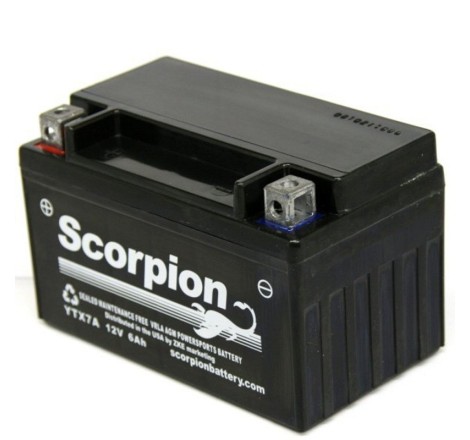 Мото аккумулятор Scorpion YTX7A-BS 12v 6Ah 120A