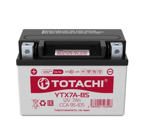Мото аккумулятор TOTACHI YTX7A-BS 12v 7Ah 105A