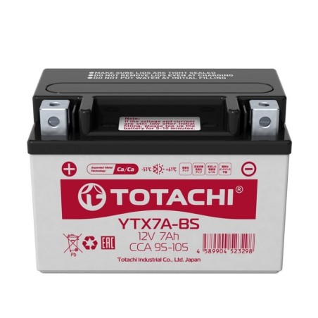 Мото аккумулятор TOTACHI YTX7A-BS 12v 7Ah 105A
