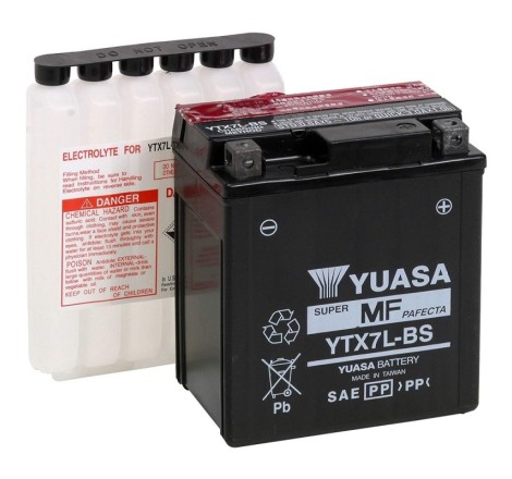 Мото аккумулятор YUASA YTX7L-BS 12v 6Ah 100A