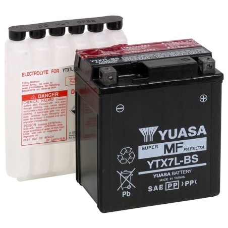 Мото аккумулятор YUASA YTX7L-BS 12v 6Ah 100A