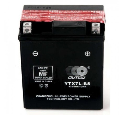 Мото аккумулятор OUTDO YTX7L-BS 12v 6Ah 100A