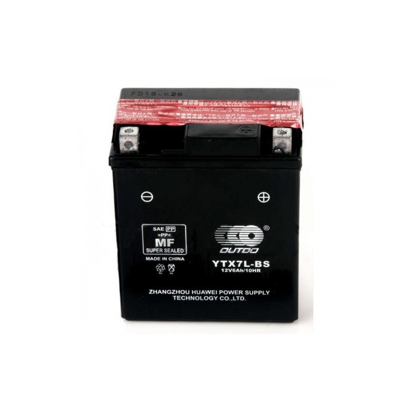 Мото аккумулятор OUTDO YTX7L-BS 12v 6Ah 100A