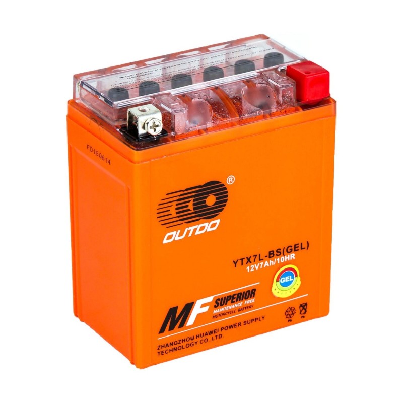 Мото аккумулятор OUTDO GEL YTX7L-BS 12v 6Ah 100A