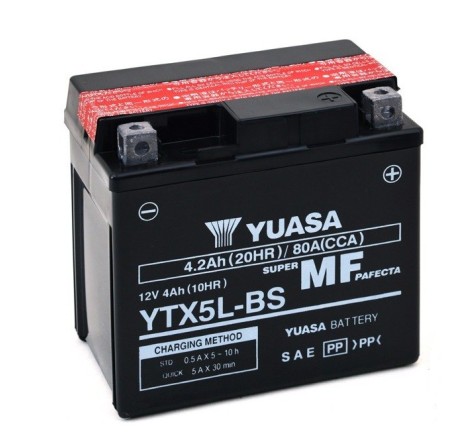 Мото аккумулятор YUASA YTX5L-BS 12v 4ah 80A