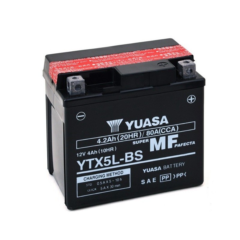Мото аккумулятор YUASA YTX5L-BS 12v 4ah 80A