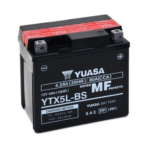 Мото аккумулятор YUASA YTX5L-BS 12v 4ah 80A